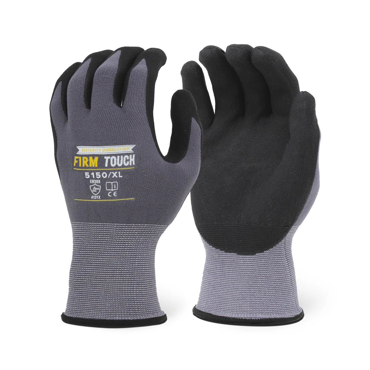 Elite | 5150 Medium FIRM TOUCH Nitrile Micro-Foam Palm Coated - 15 Gauge Nylon/Spandex Shell 5150